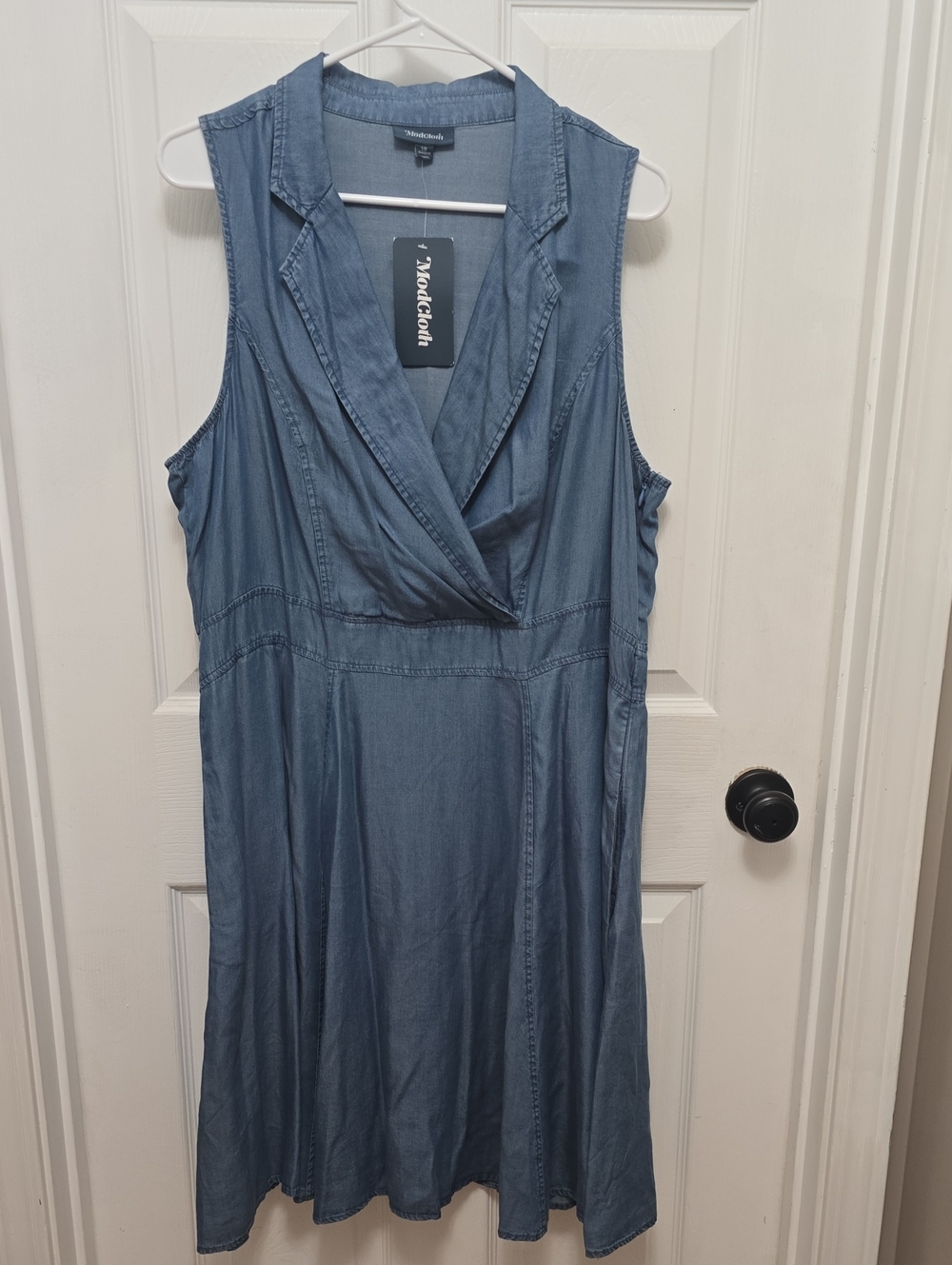 NWT ModCloth Fit And Flare Faux Wrap Dress